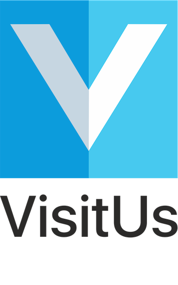 The logo for VisitUs Reception