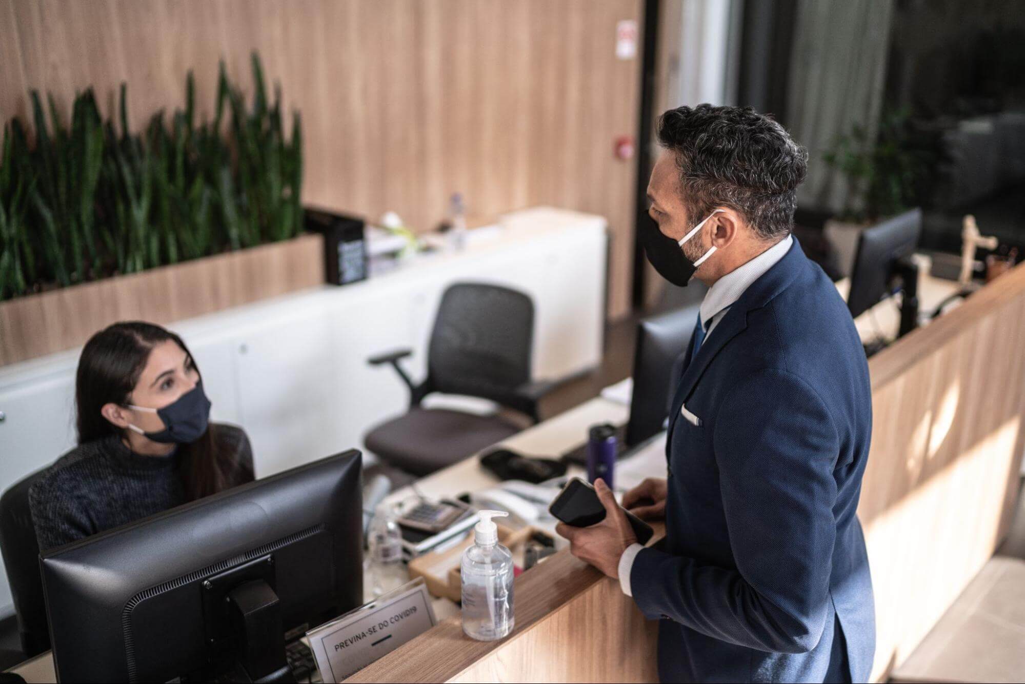 Front Desk Software Man At Desk