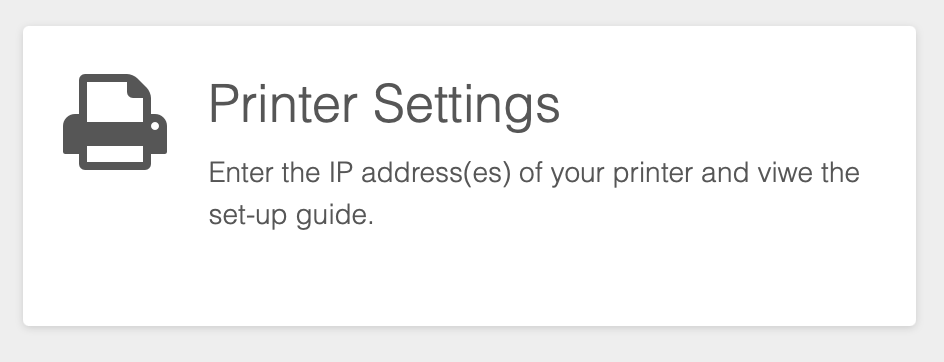 Printer Setting 