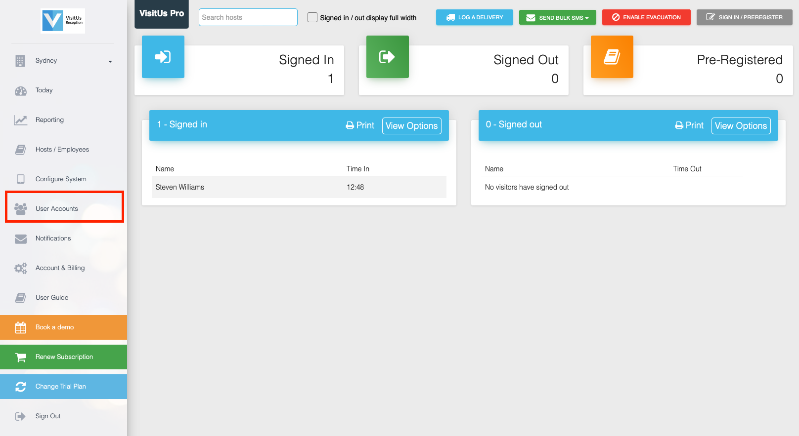 Create Account|login Module Example Create a new user account login - Visitor Management System Australia ...